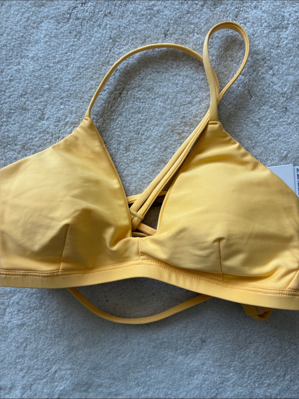 Hurley Yellow Strappy Bralette Top